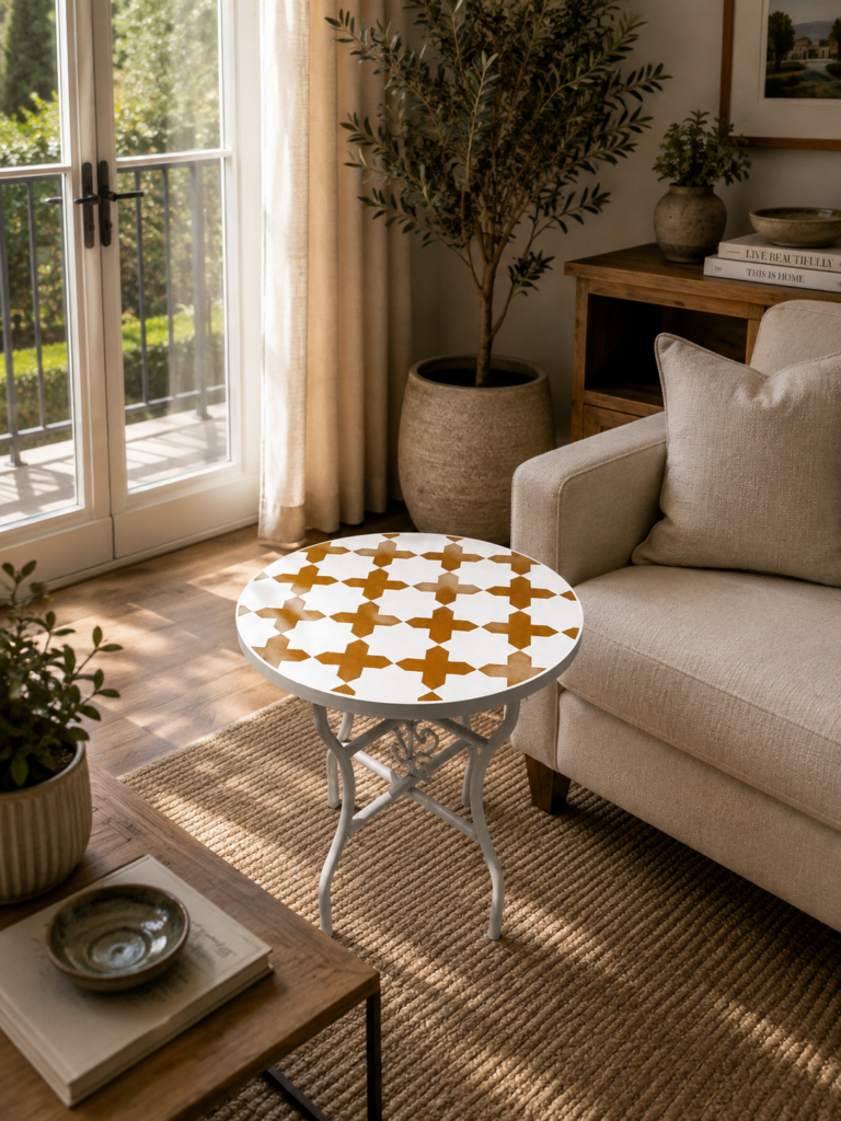 Handmade Moroccan Zellige Mosaic Table — MT0065