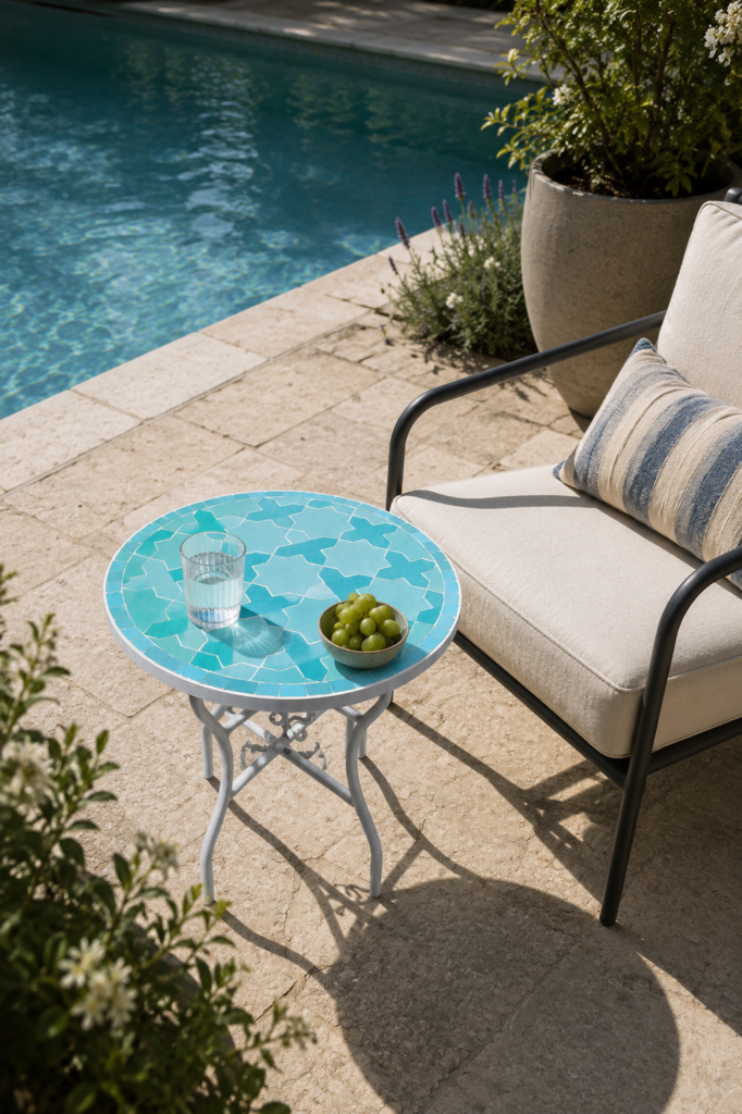 Handmade Moroccan Zellige Mosaic Table — MT0066