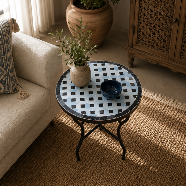 Handmade Moroccan Zellige Mosaic Table — MT0192