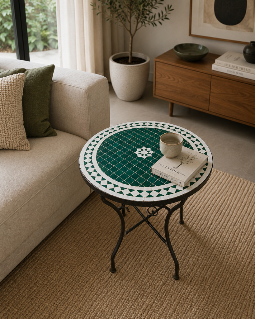 Handmade Moroccan Zellige Mosaic Table — MT0151