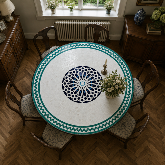 Handmade Moroccan Zellige Mosaic Table — MT0153