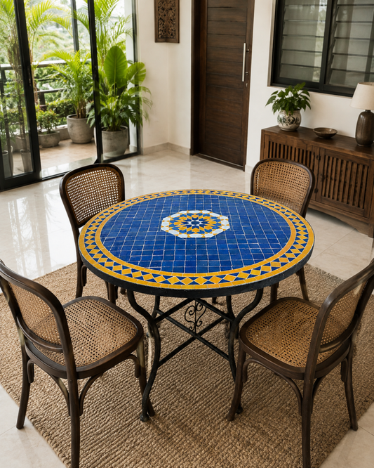 Handmade Moroccan Zellige Mosaic Table — MT0160