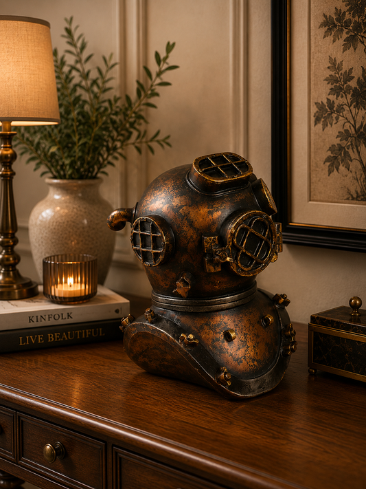 Large Diver Helmet Bronze Colour