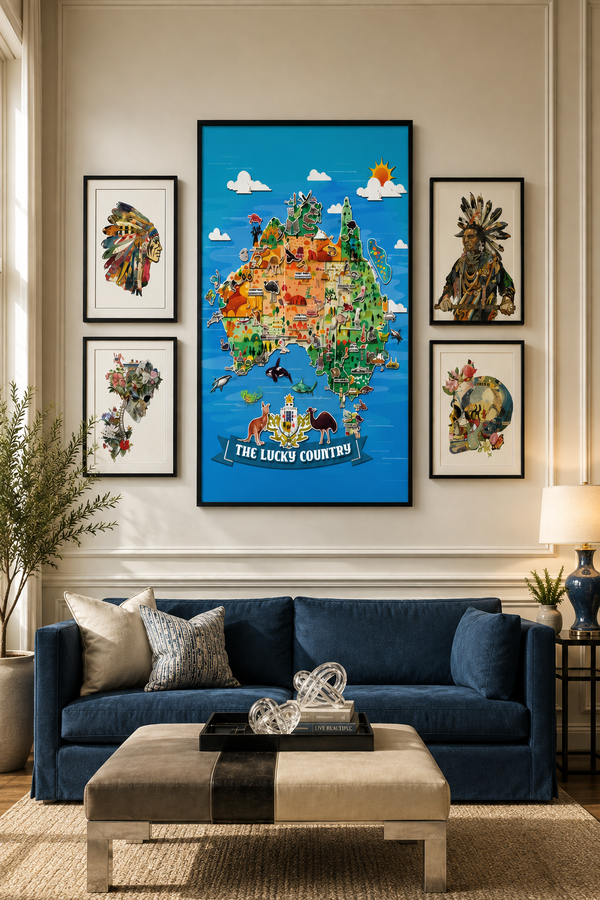 Australian Map Designer Collage