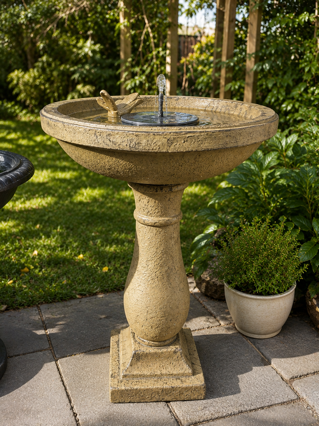 Fantasia Solar Butterfly Bird Bath