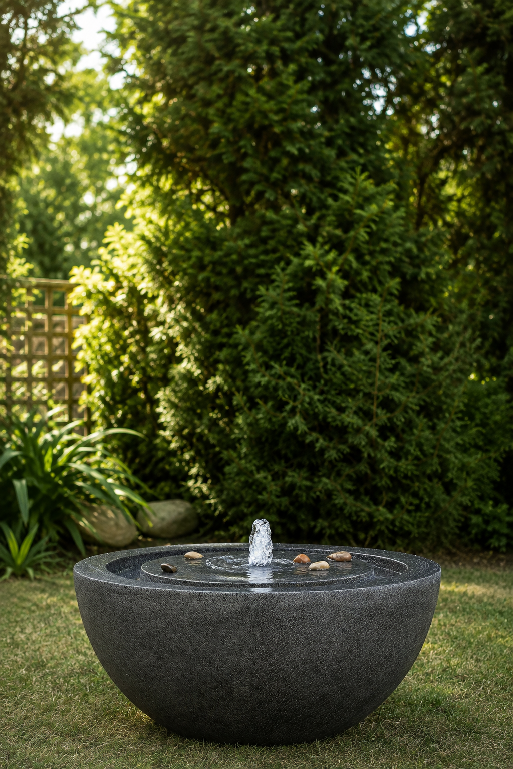 Laguna Round Solar Fountain