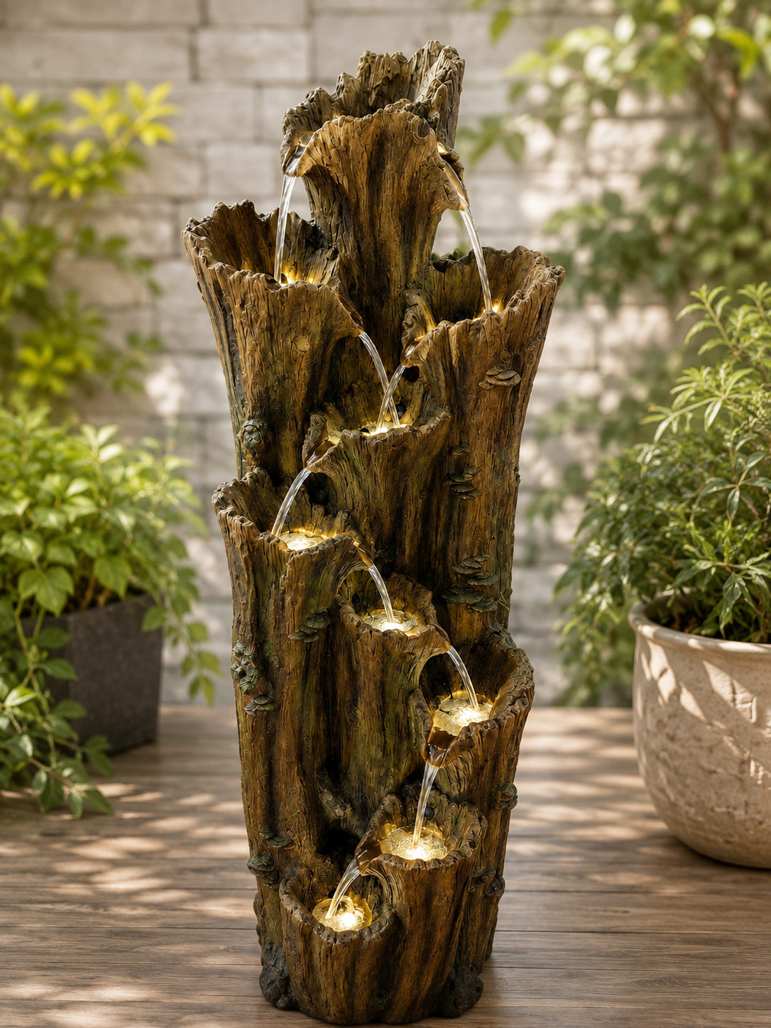 Iguazu Tree Cascading Fountain Multi Drop Criss Cross Effect
