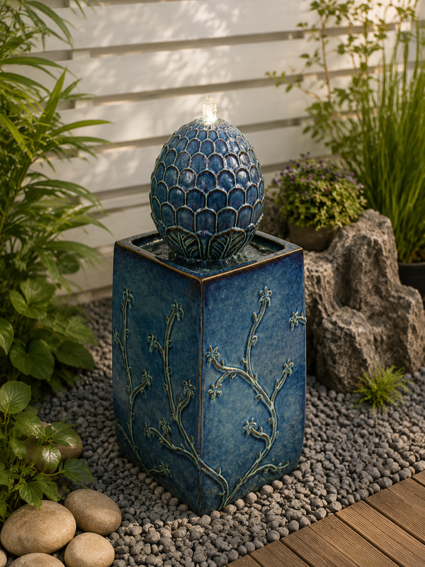 Xabia Glazed Ceramic Mediterranean Blue Finish