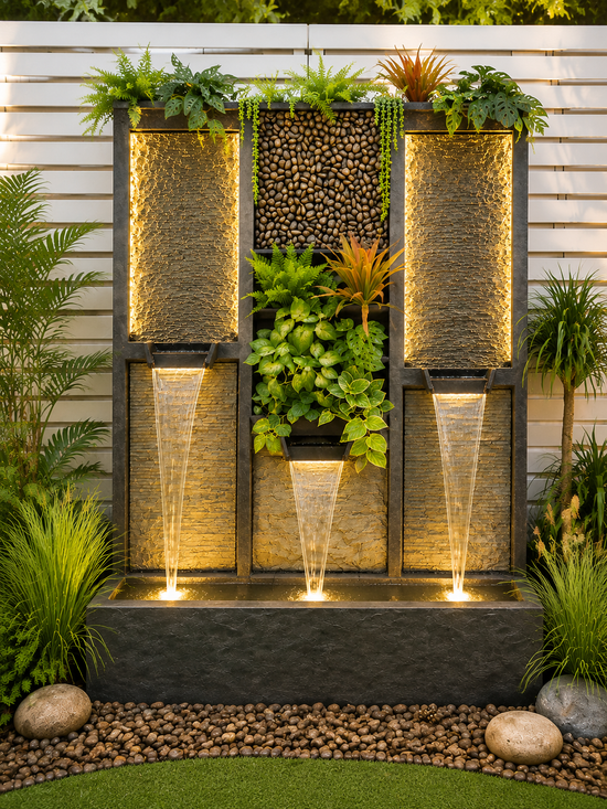 Eden Extra Large Natural Wall Water Feature with Plants 15 August 2026