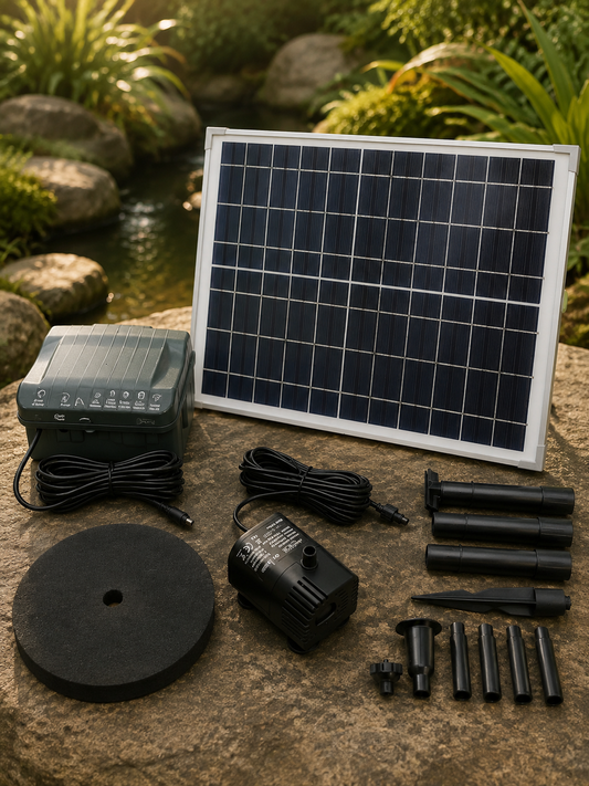 Reefe Solar Fountain & Pond Pump RSFB800 w/ Battery - 2.1m, 800LPH