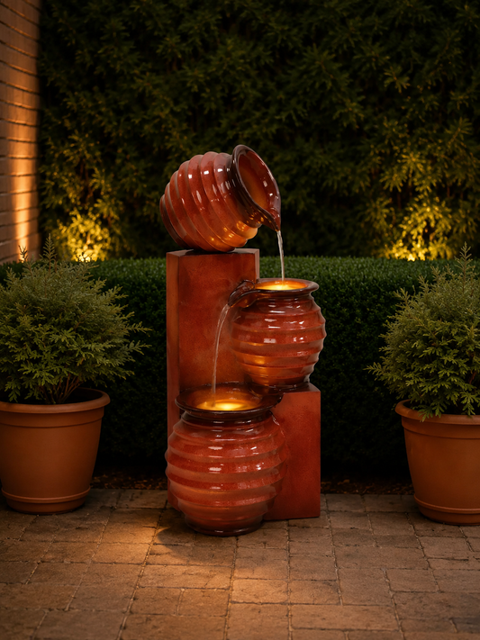 Mazarron Fountain ceramic effect burnt cinnamon colour ETA 18 April
