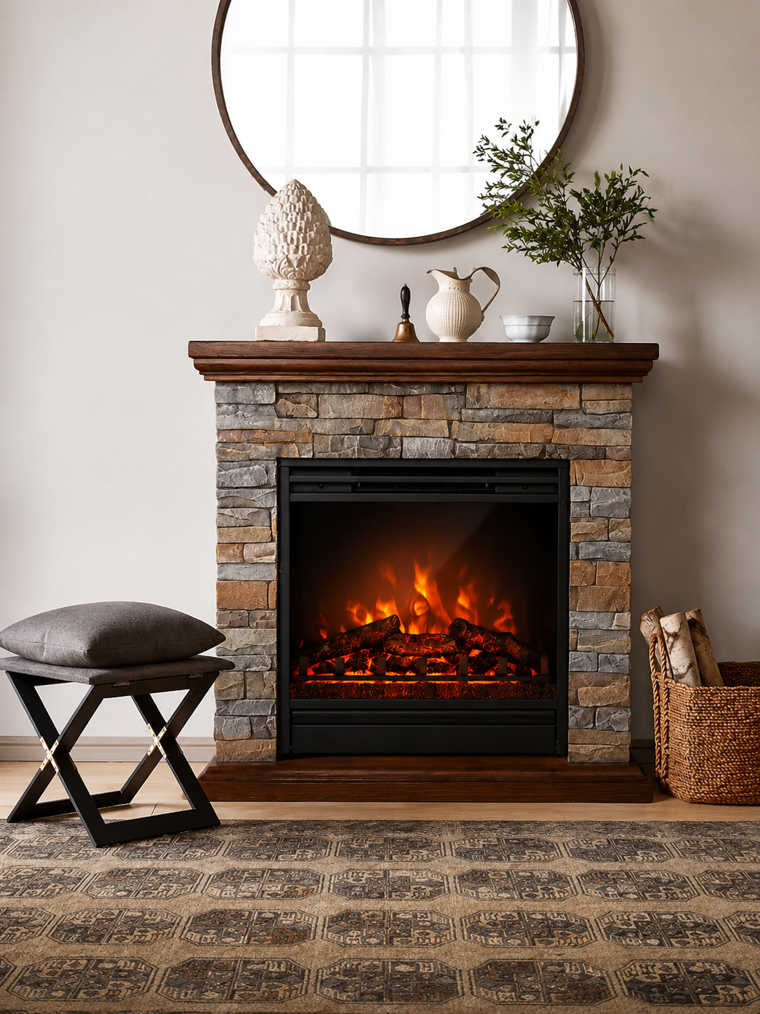 COURMAYEUR Designer Electric Fireplace NEW Selling Fast Ships Same Day