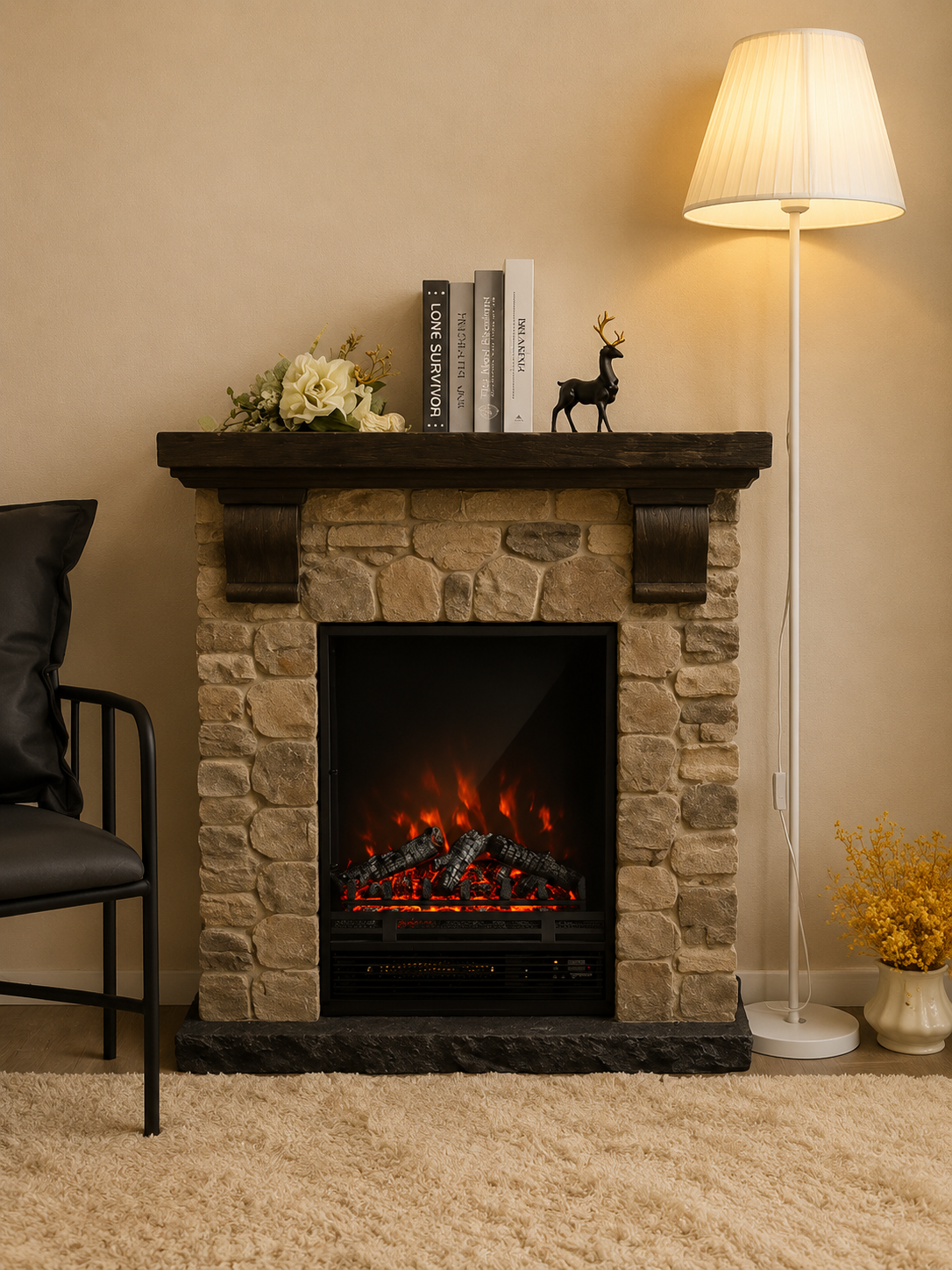Alpine Electric Fireplace Selling Fast FREE SHIPPING For Limited Time