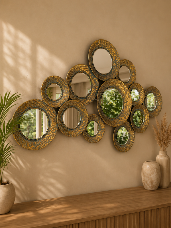 Mimosa Mirror Metal Wall Art