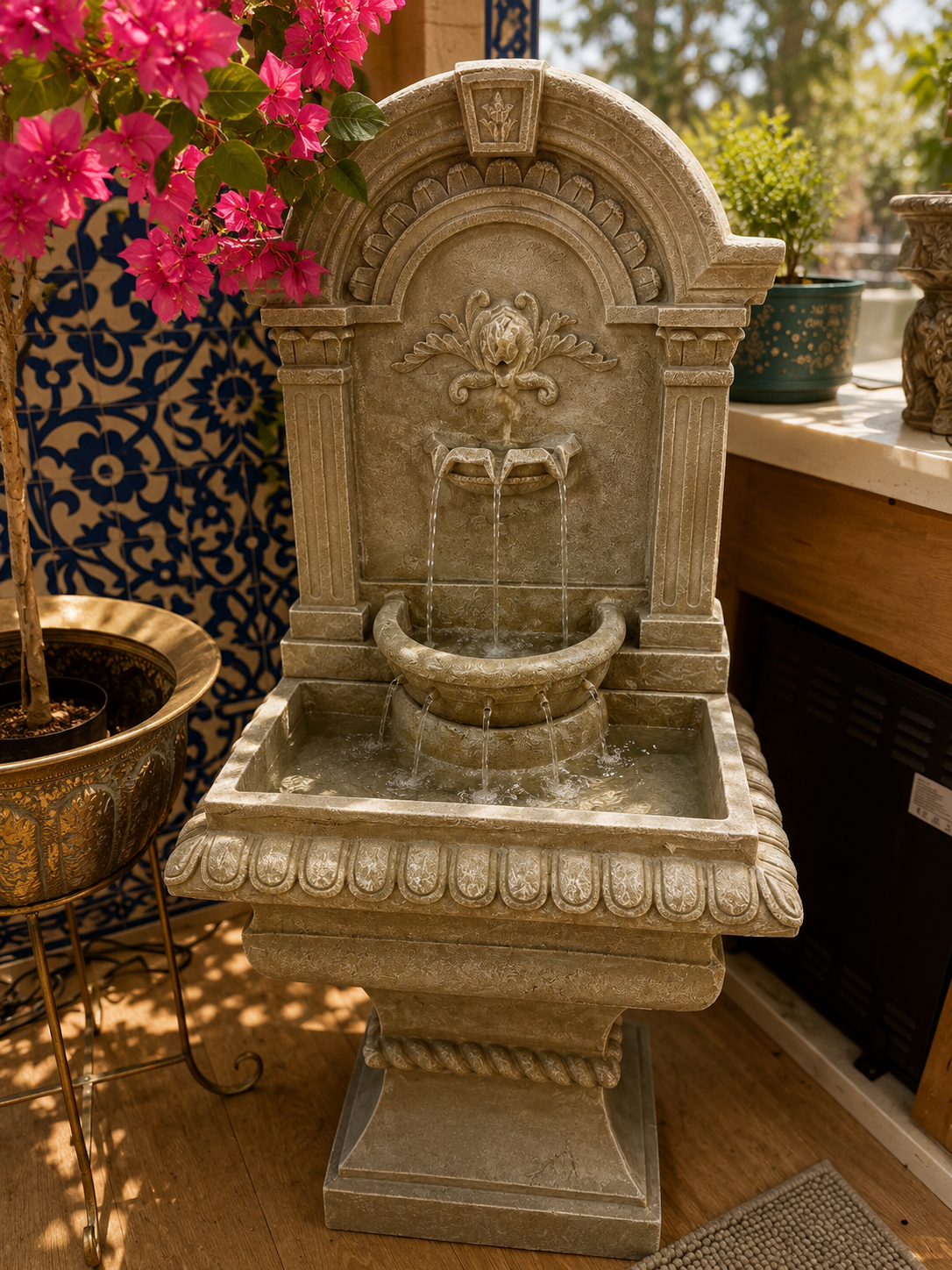 Pared Spanish Al Hambra  Architecture Water Feature
