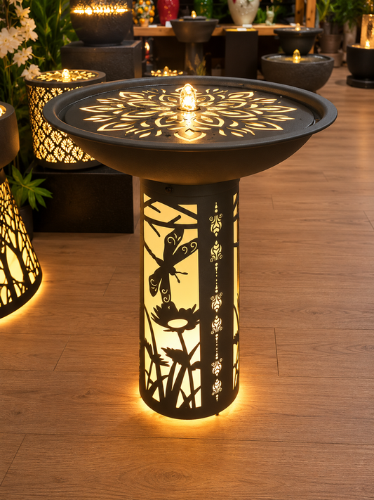 Venezuela Metal Outdoor & Indoor Water Feature with Lights and Electric Pump