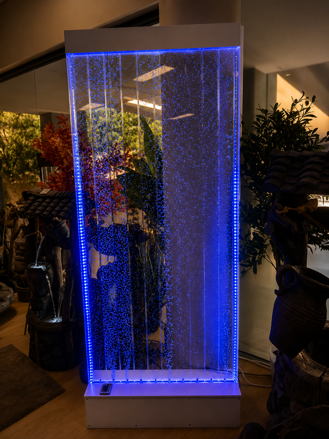 Lambada 2-meter tall bubble wall in White or Black Changing Colour Remote