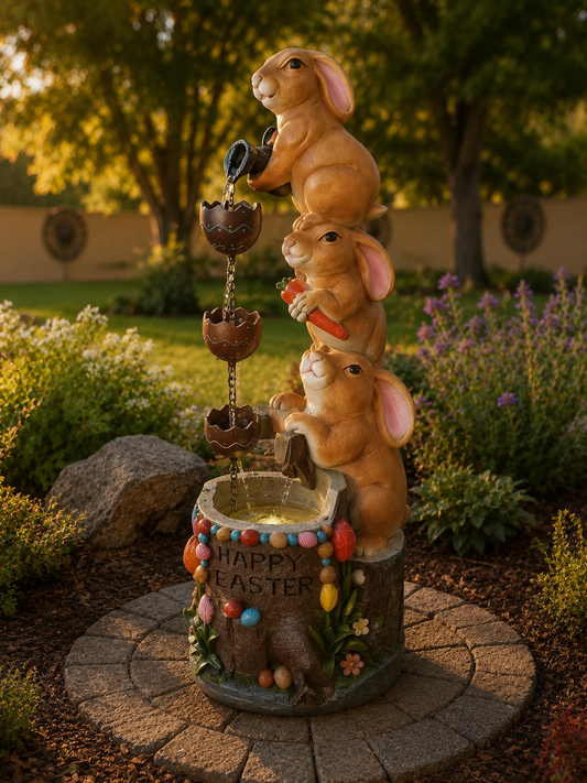 Printemps Bunnies Easter Fountain