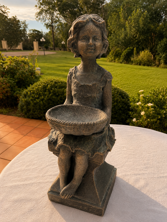 Chica delightful child statue Garden Decoration