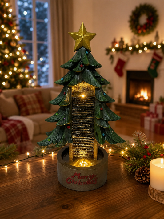 Navidad Christmas Tree Water Feature