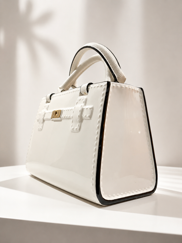 Duomo Dolomite Bag Vase in WhiteColour Ceramic Finish
