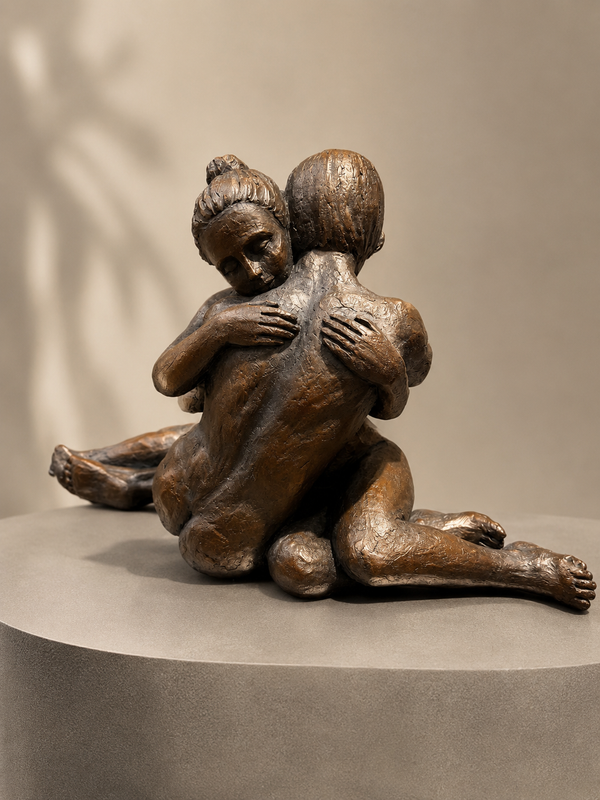 Lovers Cuddling Copper Colour Masterpiece