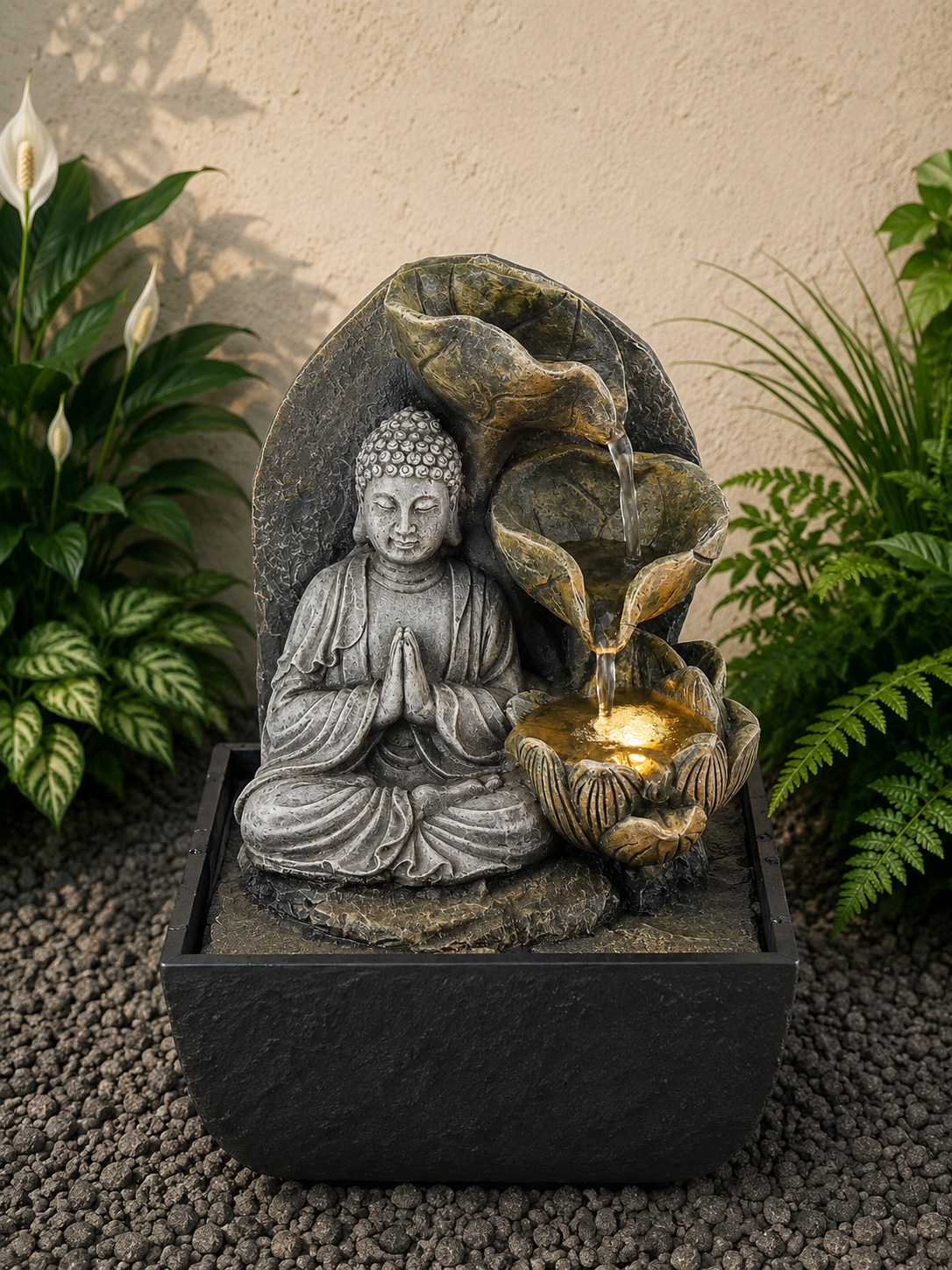 Protector Buddha Table Fountain