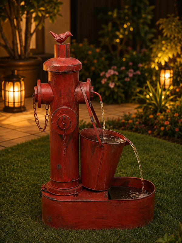 Sapeur Red Metal Water Feature