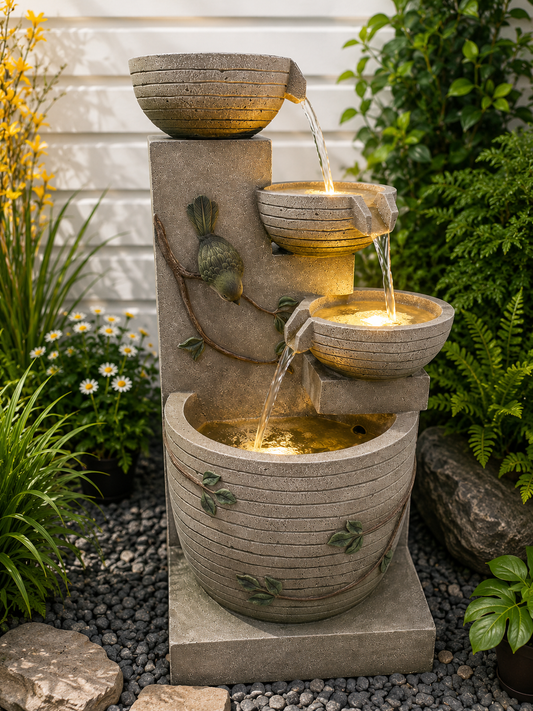 Salobrena Bird Multi Drop Water Feature