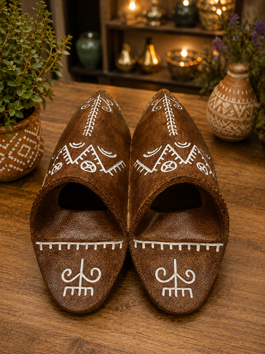 Meknes Moroccan Slippers Ornament Wall Hung & Flower Pot Finest Details