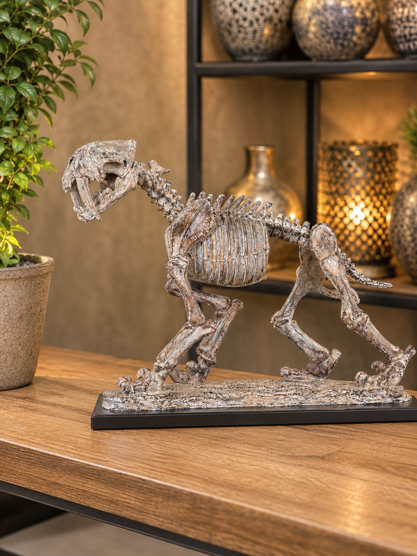 Saber-Toothed Tiger Skeleton Fossils Celebrating Prehistoric Predator New