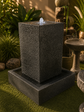 Coomuna Modern Black Square Water Feature With Base New Collection March 2025