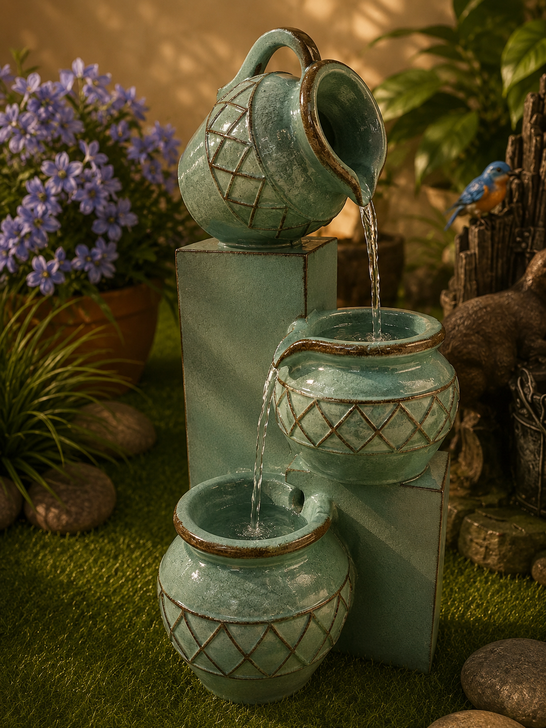 Eshbilia Glazed Green Water Feature New Collection March 2025