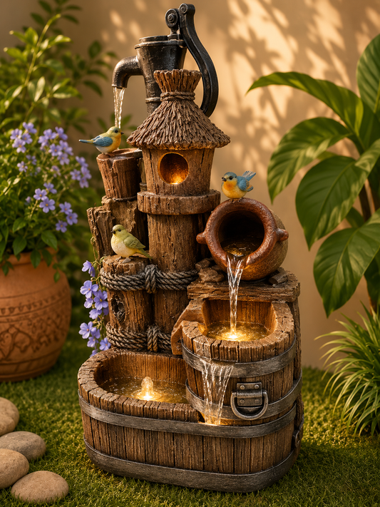 Volo birds Chirping by a hut Water Feature New Collection March 2025