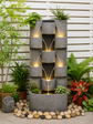 Steps Lights & Water Combo Natural Wall Water Feature Sublime Design