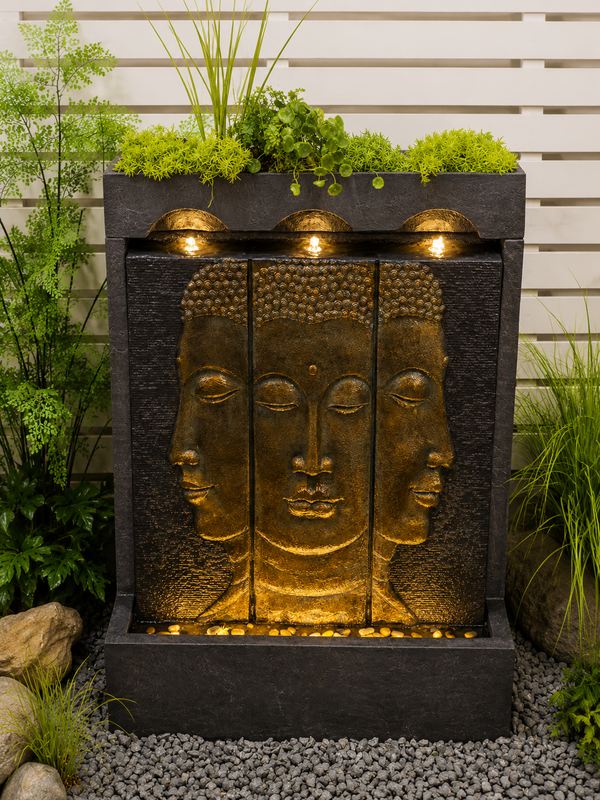 Faces Newest Buddha Water Feature