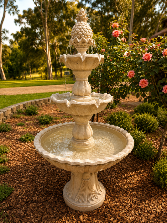 Estepona 3-Tier Solar or Electric Water Fountain