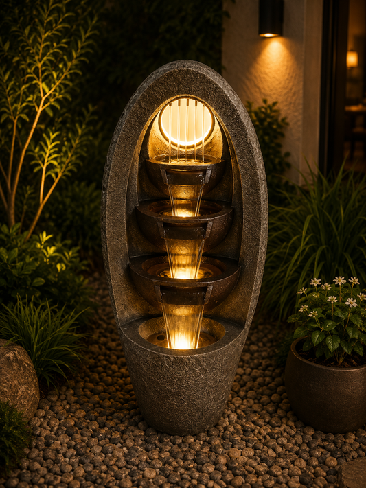 Rayons Multi Drop Water Feature 1.2 Meter Tall Indoor & Outdoor Fountain