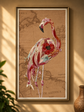 Unique Flamingo Printed Canvass Tapestry Texture Wall Art Marvel Collection March 2025