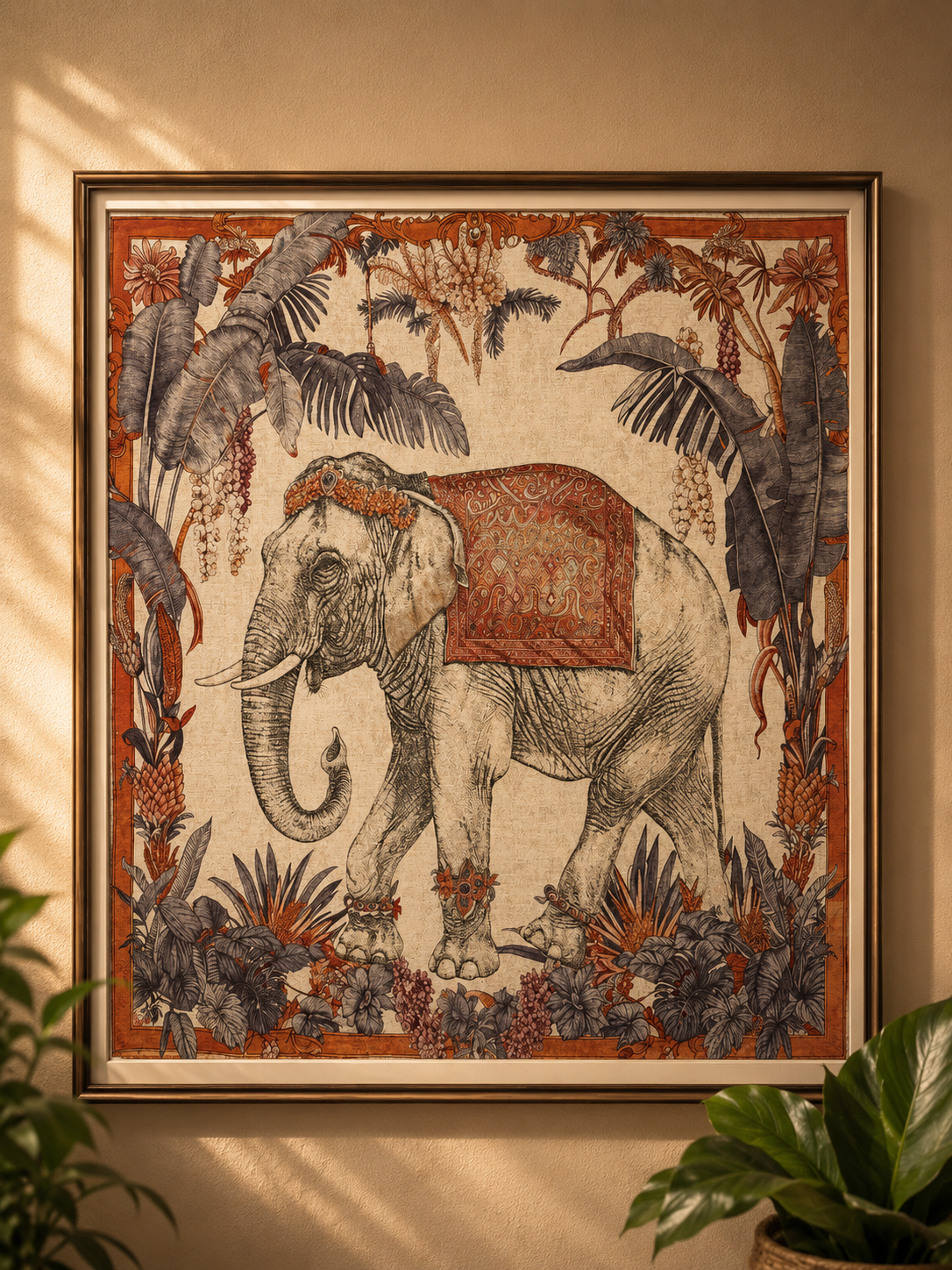 Majestic Elephant Printed Canvass Tapestry Texture Wall Art Marvel Collection March 2025