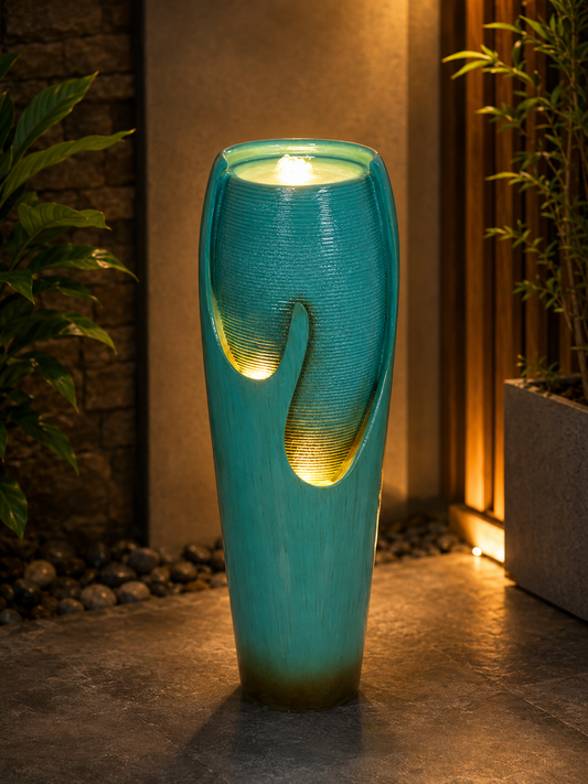 Verde Mediterranean Green Ceramic Effect Water Feature