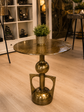 Merida Vintage Antique Brass Shiny Colour Metal Round Table Lush Collection