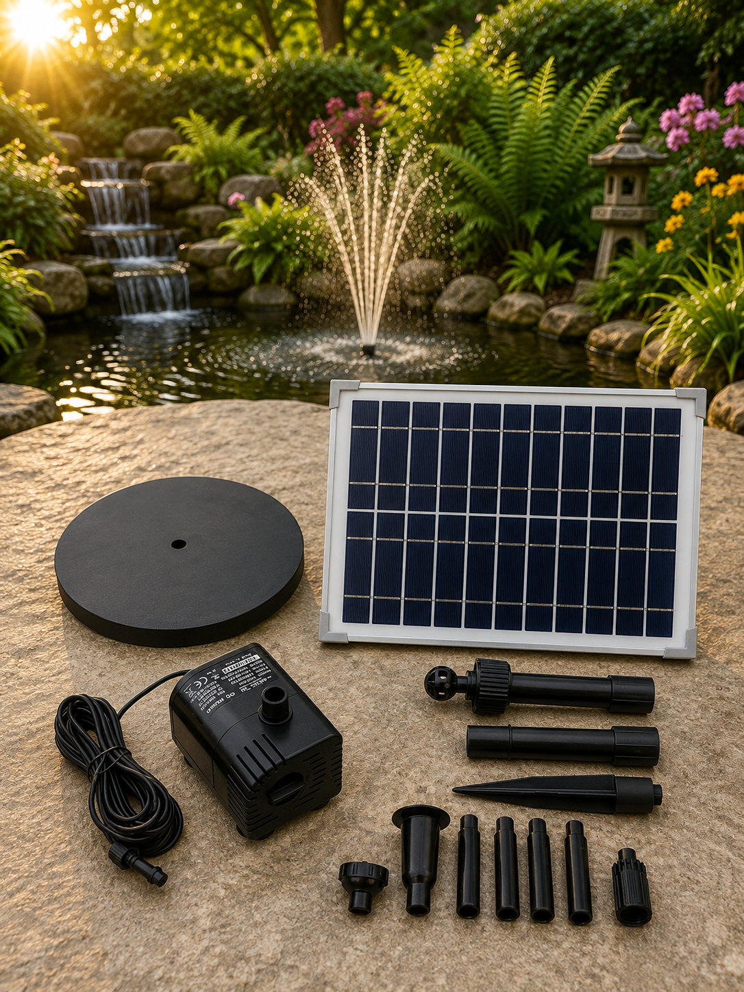 Reefe Solar Fountain & Pond Pump RSF980 - 1.0m, 980LPH