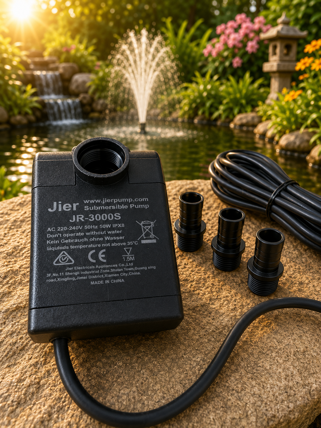 JIER 60W - 3000LPH Submersible Hydroponic Submersible Pump