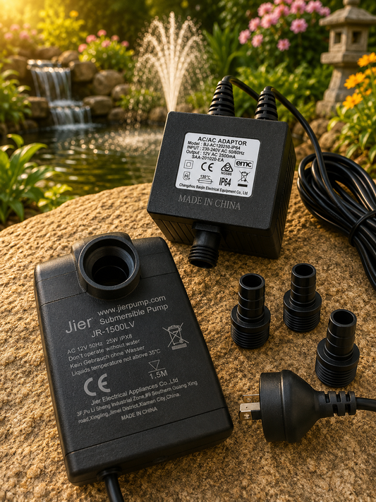 JIER 25W - 1500LPH Submersible Hydroponic AC 12V Submersible Pump