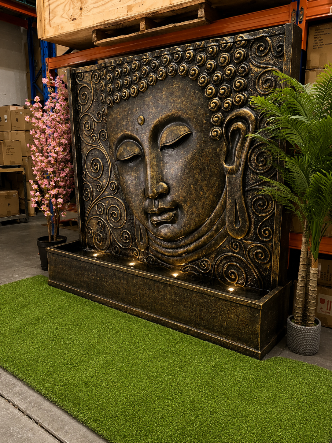 Saigon Extra Large Masterpiece Buddha Water Wall with Sublime Colours