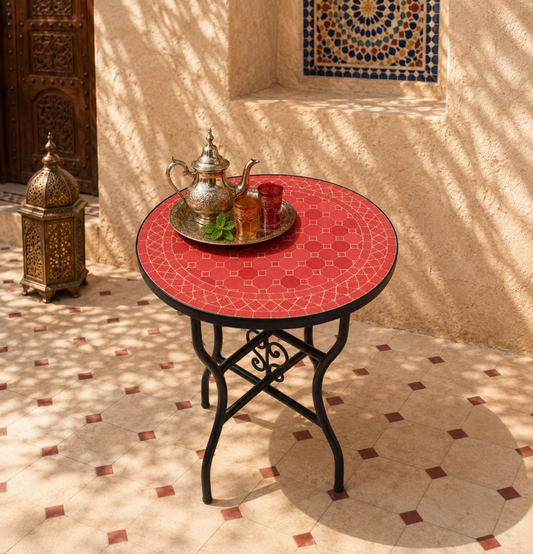 Handmade Moroccan Zellige Mosaic Table — MT0027