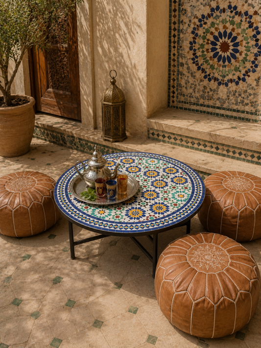 Handmade Moroccan Zellige Mosaic Table — MT0028