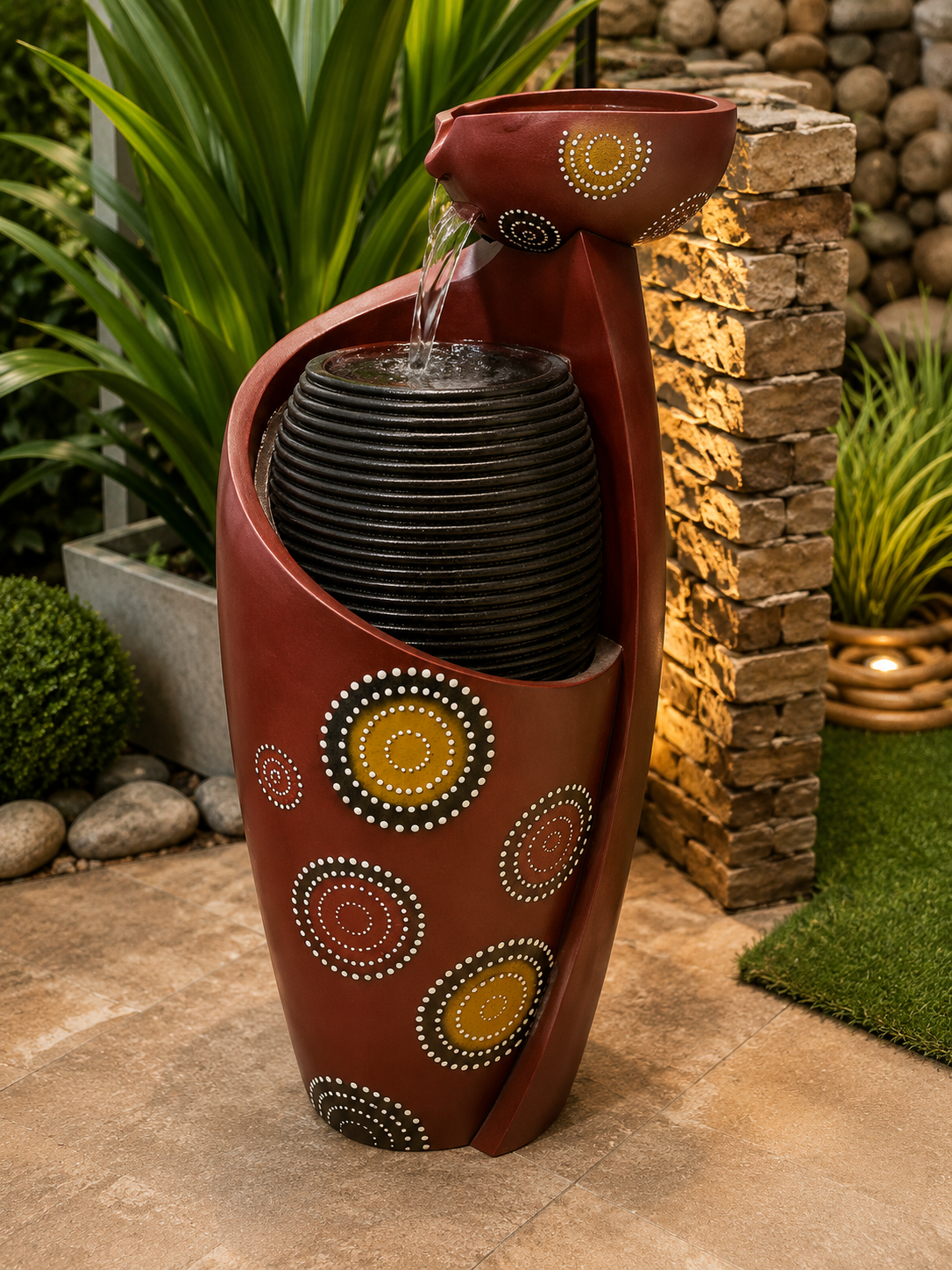 Jindalee Art Dotted Points In-house Design Water Feature