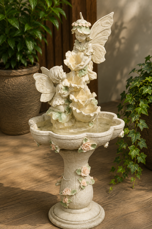 Barrameda Fairies Water Feature Unique Colour Angelic Finish